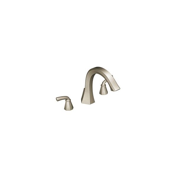 Brushed Nickel Two-Handle Roman Tub Faucet
